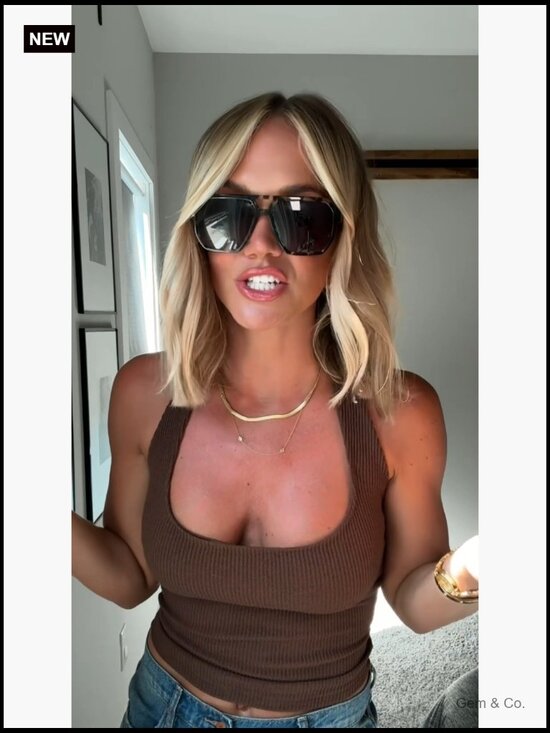 Oversized Geometric Navigator Sunglasses with UV Polarized Protection main image 6